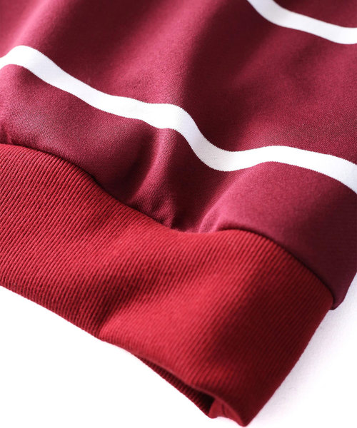 SHAREEF（シャリーフ）の「FUR MIX BORDER BIG HOODIE（パーカー・メンズ・ブラック/ラベンダー/レッド・2/3/1）」の16枚目の写真