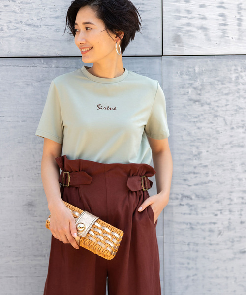 &. NOSTALGIA（アンドドットノスタルジア）の「ハイウエストリネンワイドパンツ（その他パンツ・レディース・ベージュ/ブラウン・FREE）」の3枚目の写真