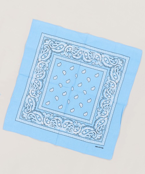 セール】ペイズリー柄カラーバンダナ/フェス・アウトドア・通学