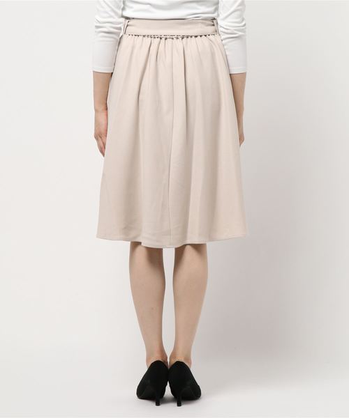 ROPE' PICNIC(ロペピクニック)の「プレミアムフィールリボン付きフレアスカート(スカート・レディース・ブラック/グリーン/ピンク系その他2/ベージュ系その他/イエロー系その他5/サックスブルー・36/40/38)」の18枚目の写真