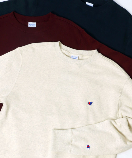 Champion（チャンピオン）の「Champion/チャンピオン ワンポイント クルーネック スウェット トレーナー（スウェット・メンズ・ホワイト/ブラック/ネイビー/グレー/オートミール/マルーン/ピンク/オリーブ/チャコール/モスグリーン/レンガ/マスタード・M/L/XL）」の5枚目の写真