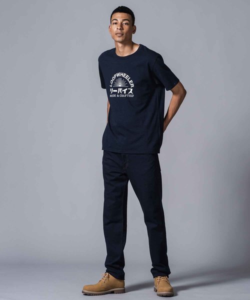 Levi's Made & Crafted(リーバイスメイドアンドクラフテッド)の「LEVI’S(R) MADE & CRAFTED(R) X LOOPWHEELER(R) CORE Tシャツ LOOPWHEELER(R) INDIGO(Tシャツ/カットソー・メンズ・ダークインディゴブルー・S/M/L/XL)」の2枚目の写真
