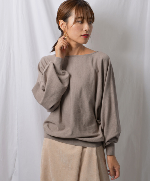 Ambre Neige（アンブルネージュ）の「ドルマンニット【WEB/EC限定商品】（ニット/セーター・レディース・ダークブラウン/モカ・FREE）」の8枚目の写真