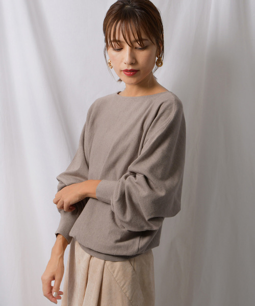 Ambre Neige（アンブルネージュ）の「ドルマンニット【WEB/EC限定商品】（ニット/セーター・レディース・ダークブラウン/モカ・FREE）」の5枚目の写真