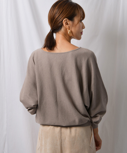 Ambre Neige（アンブルネージュ）の「ドルマンニット【WEB/EC限定商品】（ニット/セーター・レディース・ダークブラウン/モカ・FREE）」の7枚目の写真