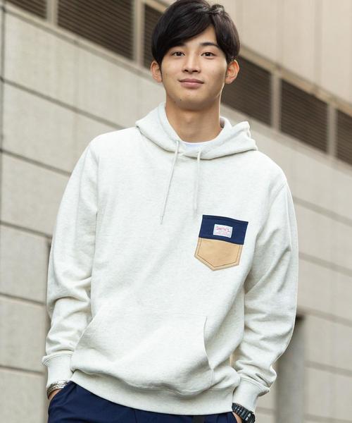 SMITH'S（スミス）の「【女性にもオススメ】SMITH'S別注ポケットスウェットパーカー20SS(一部WEB限定カラー)#（パーカー・メンズ・ブラック/その他1/ナチュラル/ベージュ/その他2/その他3・SMALL/X-LARGE/MEDIUM/LARGE）」の15枚目の写真