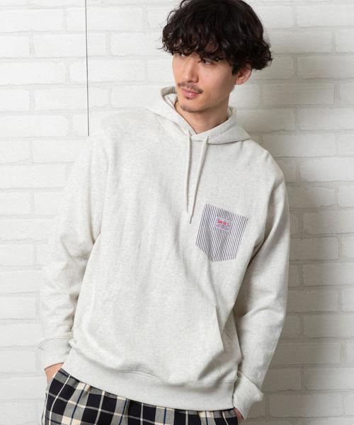 SMITH'S（スミス）の「【女性にもオススメ】SMITH'S別注ポケットスウェットパーカー20SS(一部WEB限定カラー)#（パーカー・メンズ・ブラック/その他1/ナチュラル/ベージュ/その他2/その他3・SMALL/X-LARGE/MEDIUM/LARGE）」の11枚目の写真
