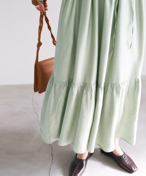 select MOCA(セレクトモカ)の「ボリュームギャザーワンピース(ワンピース・レディース・ミント/ライトベージュ/ブラック・FREE)」の14枚目の写真