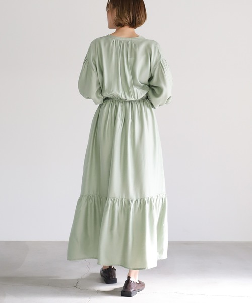 select MOCA(セレクトモカ)の「ボリュームギャザーワンピース(ワンピース・レディース・ミント/ライトベージュ/ブラック・FREE)」の11枚目の写真