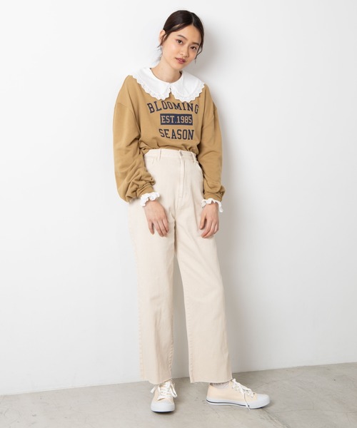 WEGO(ウィゴー)の「WEGO/カラーストレートパンツ(チノパンツ・レディース・ナチュラル/グリーン系その他/ライトパープル/ブラック/ライトブラウン・SMALL/MEDIUM/LARGE)」の21枚目の写真