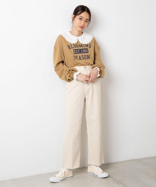 WEGO(ウィゴー)の「WEGO/カラーストレートパンツ(チノパンツ・レディース・ナチュラル/グリーン系その他/ライトパープル/ブラック/ライトブラウン・SMALL/MEDIUM/LARGE)」の22枚目の写真