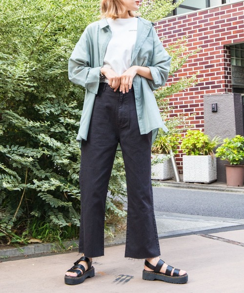 WEGO(ウィゴー)の「WEGO/カラーストレートパンツ(チノパンツ・レディース・ナチュラル/グリーン系その他/ライトパープル/ブラック/ライトブラウン・SMALL/MEDIUM/LARGE)」の15枚目の写真