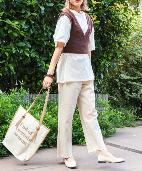 WEGO(ウィゴー)の「WEGO/カラーストレートパンツ(チノパンツ・レディース・ナチュラル/グリーン系その他/ライトパープル/ブラック/ライトブラウン・SMALL/MEDIUM/LARGE)」の10枚目の写真