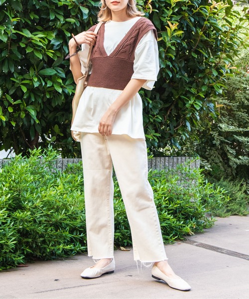 WEGO(ウィゴー)の「WEGO/カラーストレートパンツ(チノパンツ・レディース・ナチュラル/グリーン系その他/ライトパープル/ブラック/ライトブラウン・SMALL/MEDIUM/LARGE)」の9枚目の写真