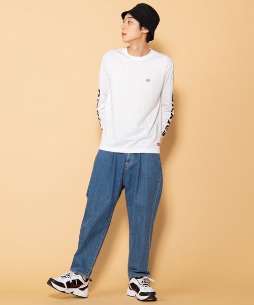 Dickies（ディッキーズ）の「∴WEGO/Dickies別注スリーブプリントロンT（Tシャツ/カットソー・メンズ・ブラック/ホワイト・MEDIUM/LARGE）」の22枚目の写真