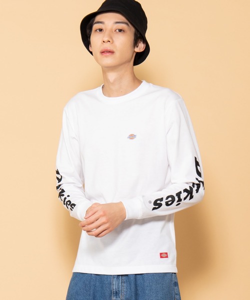 Dickies（ディッキーズ）の「∴WEGO/Dickies別注スリーブプリントロンT（Tシャツ/カットソー・メンズ・ブラック/ホワイト・MEDIUM/LARGE）」の16枚目の写真