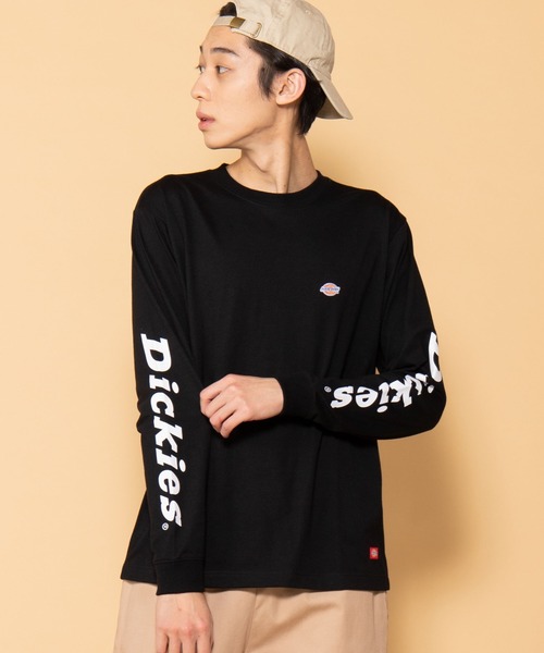 Dickies（ディッキーズ）の「∴WEGO/Dickies別注スリーブプリントロンT（Tシャツ/カットソー・メンズ・ブラック/ホワイト・MEDIUM/LARGE）」の3枚目の写真