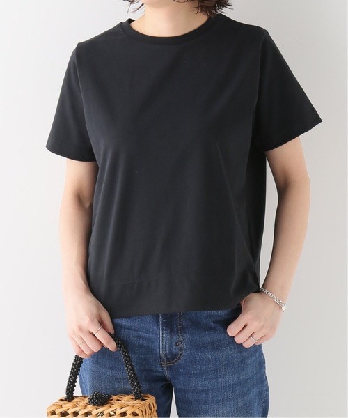 B.C STOCK(ベーセーストック)の「GIZA COTTON BOX TEE(Tシャツ/カットソー・レディース・ブラック/ホワイト/グリーン・FREE)」の1枚目の写真