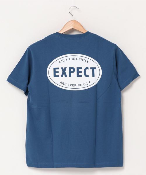 WEGO(ウィゴー)の「WEGO/EXPECTラウンドロゴTシャツ(Tシャツ/カットソー・レディース・ベージュ/ブルー・SMALL/MEDIUM/LARGE)」の4枚目の写真