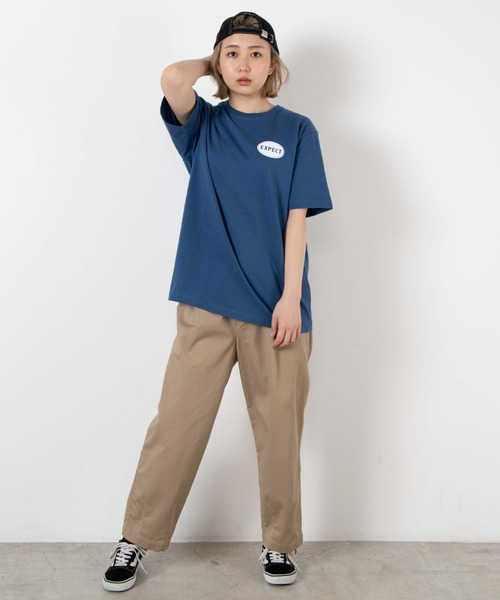WEGO(ウィゴー)の「WEGO/EXPECTラウンドロゴTシャツ(Tシャツ/カットソー・レディース・ベージュ/ブルー・SMALL/MEDIUM/LARGE)」の8枚目の写真