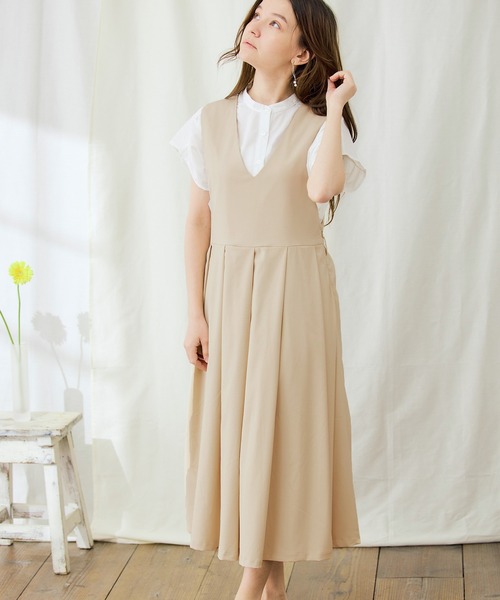 PURIL(ピュリル)の「【PURIL】プリーツジャンパースカート(ジャンパースカート・レディース・ブラック/グレー/ブラウン系その他/ベージュ/インディゴブルー/アイボリー・S/M/XS/L)」の12枚目の写真