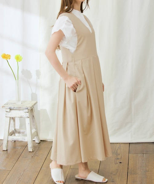 PURIL(ピュリル)の「【PURIL】プリーツジャンパースカート(ジャンパースカート・レディース・ブラック/グレー/ブラウン系その他/ベージュ/インディゴブルー/アイボリー・S/M/XS/L)」の14枚目の写真