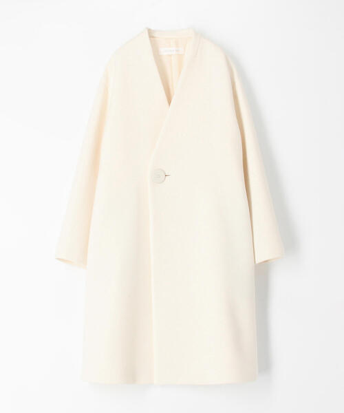 雪だるま新品未使用TOMORROWLAND collecピーコートホワイト TOMORROWLAND （トゥモローランド）の「エアウールリバー ノーカラー