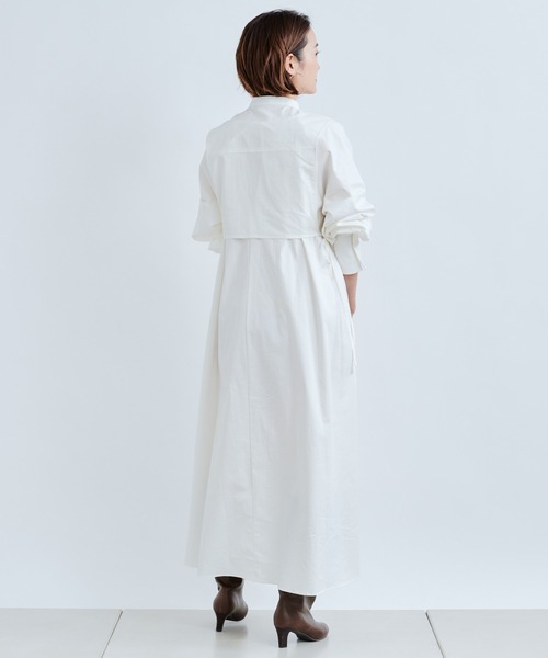 DouDou（ドゥドゥ）の「ピンタックレイヤードワンピース（ワンピース・レディース・ホワイト/ベージュ・FREE）」の18枚目の写真