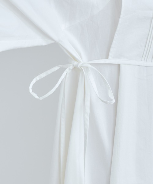 DouDou（ドゥドゥ）の「ピンタックレイヤードワンピース（ワンピース・レディース・ホワイト/ベージュ・FREE）」の9枚目の写真