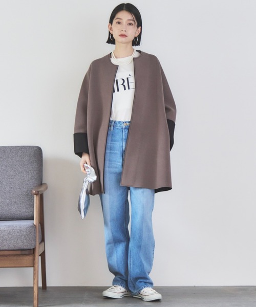 値下げ!!超美品Doux Archivesボンティングミドルコートドゥアルシーヴ DOUX ARCHIVES 【web限定】ボンディングミドルコート ドゥ