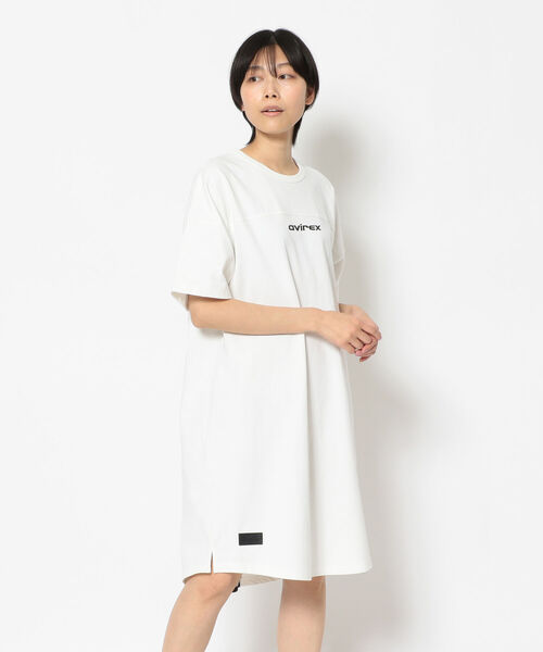 AVIREX（アヴィレックス）の「カラーコンビ スポーティーワンピース/ COLOR COMBI SPORTY ONEPIECE（ワンピース・レディース・ブラック/ライトグレー/オフホワイト/イエロー・FREE）」の21枚目の写真