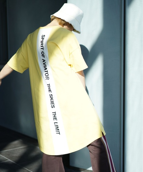 AVIREX（アヴィレックス）の「カラーコンビ スポーティーワンピース/ COLOR COMBI SPORTY ONEPIECE（ワンピース・レディース・ブラック/ライトグレー/オフホワイト/イエロー・FREE）」の9枚目の写真