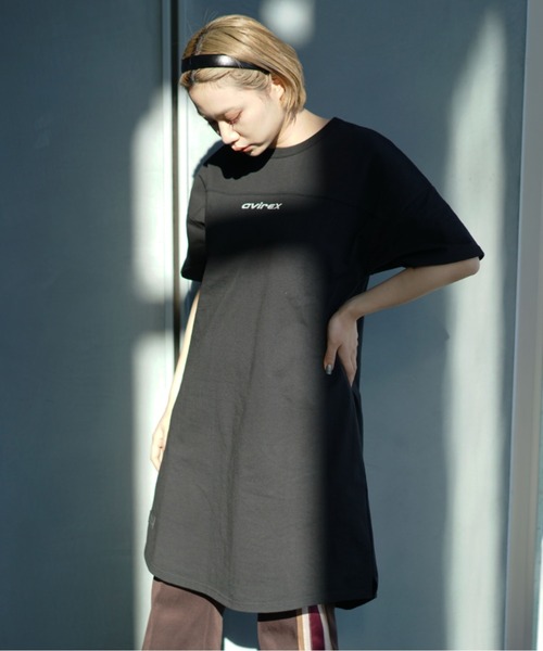 AVIREX（アヴィレックス）の「カラーコンビ スポーティーワンピース/ COLOR COMBI SPORTY ONEPIECE（ワンピース・レディース・ブラック/ライトグレー/オフホワイト/イエロー・FREE）」の12枚目の写真