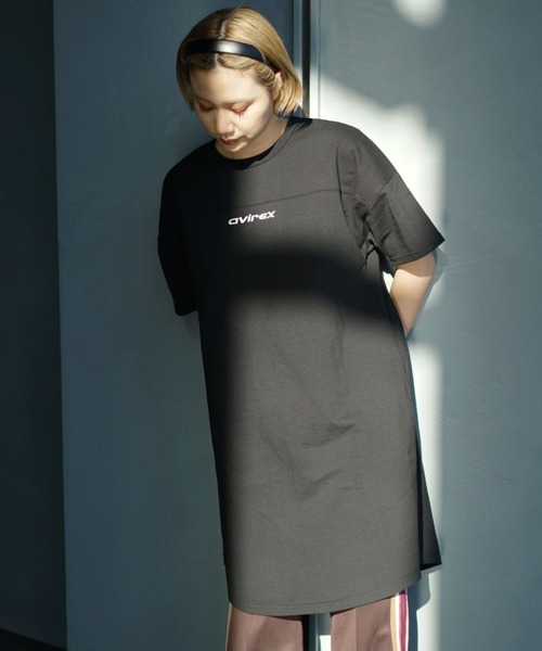 AVIREX（アヴィレックス）の「カラーコンビ スポーティーワンピース/ COLOR COMBI SPORTY ONEPIECE（ワンピース・レディース・ブラック/ライトグレー/オフホワイト/イエロー・FREE）」の14枚目の写真