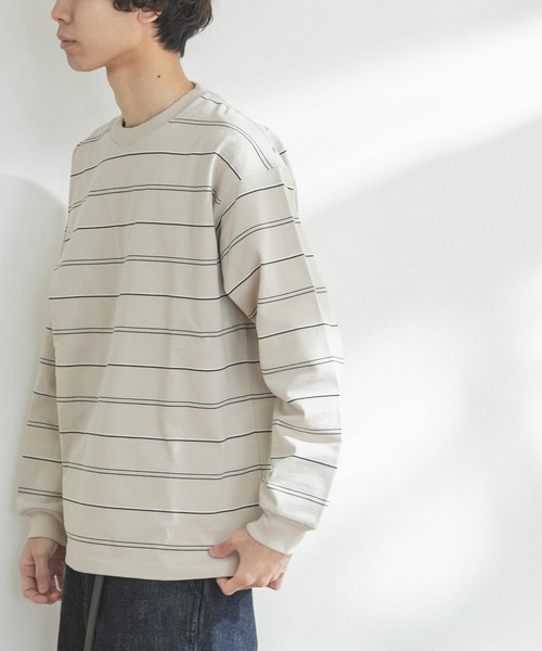 FORK&SPOON（フォークアンドスプーン）の「FORK&SPOON　ランダムボーダーロングスリーブカットソー（Tシャツ/カットソー・メンズ・チャコールグレー/アイボリー・5/4）」の13枚目の写真