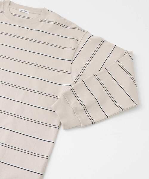 FORK&SPOON（フォークアンドスプーン）の「FORK&SPOON　ランダムボーダーロングスリーブカットソー（Tシャツ/カットソー・メンズ・チャコールグレー/アイボリー・5/4）」の5枚目の写真