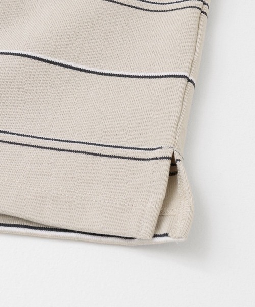 FORK&SPOON（フォークアンドスプーン）の「FORK&SPOON　ランダムボーダーロングスリーブカットソー（Tシャツ/カットソー・メンズ・チャコールグレー/アイボリー・5/4）」の6枚目の写真