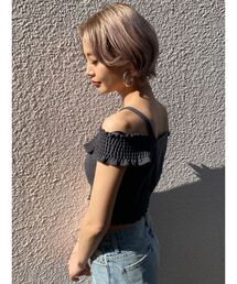 EMODA（エモダ）の「ステッチショート2WAYトップ（シャツ/ブラウス）」