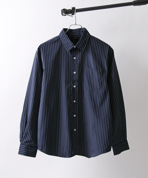 ZIP FIVE(ジップファイブ)の「【ZIP FIVE】 高密度 T/Cブロード 長袖 レギュラー リラックス シャツ / 無地 / ストライプ / チェック(シャツ/ブラウス・メンズ・ベージュ/オフホワイト/ブルー/ダークネイビー/ブラック系/ネイビー系1/ブルー系/ブラック/パープル/オリーブ/チャコール/ホワイト系/ネイビー系/ネイビー系2・LARGE/X-LARGE/MEDIUM/SMALL)」の11枚目の写真