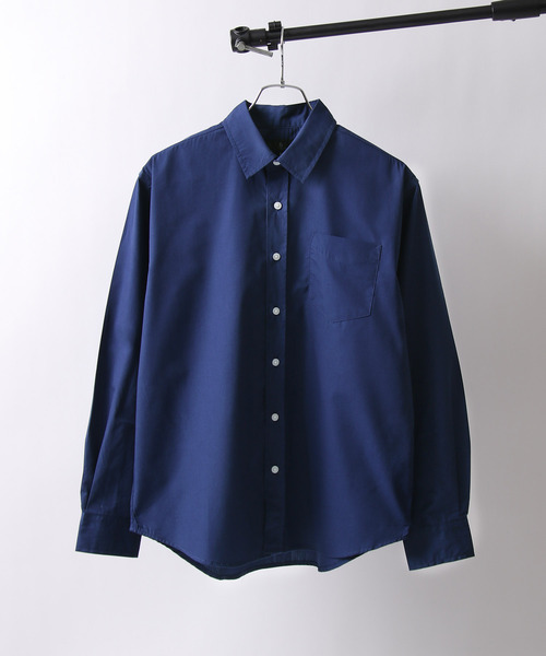 ZIP FIVE(ジップファイブ)の「【ZIP FIVE】 高密度 T/Cブロード 長袖 レギュラー リラックス シャツ / 無地 / ストライプ / チェック(シャツ/ブラウス・メンズ・ベージュ/オフホワイト/ブルー/ダークネイビー/ブラック系/ネイビー系1/ブルー系/ブラック/パープル/オリーブ/チャコール/ホワイト系/ネイビー系/ネイビー系2・LARGE/X-LARGE/MEDIUM/SMALL)」の9枚目の写真