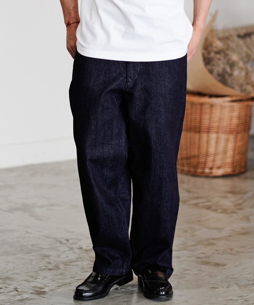 CAMBIO(カンビオ)の「mp8854-セルビッチデニムワイドパンツ(デニムパンツ・メンズ・インディゴブルー・S/M/L/XL)」の4枚目の写真