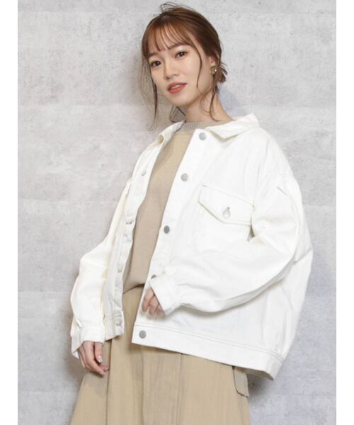 Dazzlin ダズリン のファッション デニムジャケット ジャケット アウター ステッチgジャン デニムジャケット