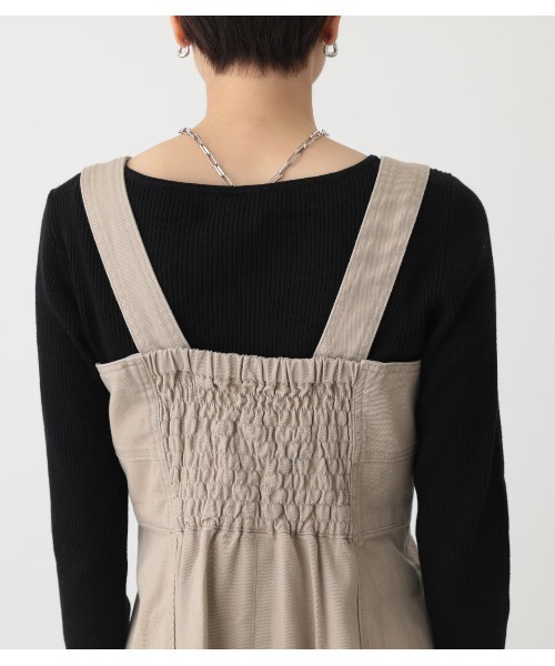 AZUL by moussy（アズールバイマウジー）の「ZIP UP JUMPER DRESS/ジップアップジャンパードレス（ワンピース・レディース・ベージュ/ダークブルー/ブラック・MEDIUM/SMALL）」の12枚目の写真