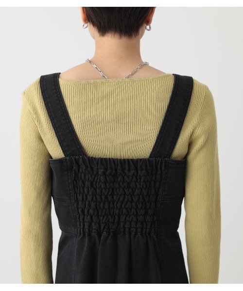 AZUL by moussy（アズールバイマウジー）の「ZIP UP JUMPER DRESS/ジップアップジャンパードレス（ワンピース・レディース・ベージュ/ダークブルー/ブラック・MEDIUM/SMALL）」の17枚目の写真