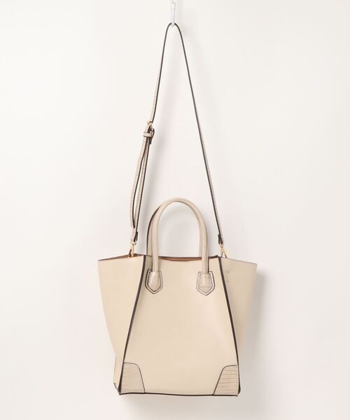 N.（N. Natural Beauty Basic）（エヌエヌナチュラルビューティーベーシック）の「スクエアコンビトートバッグ（トートバッグ・レディース・ブラック/ホワイト/ブラウン・ﾌﾘ-）」の10枚目の写真