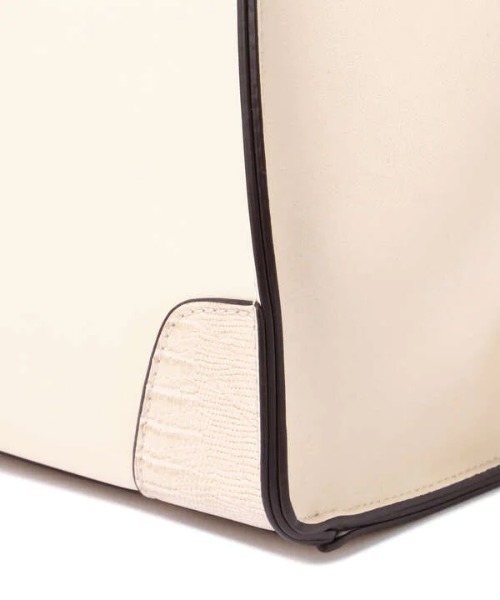 N.（N. Natural Beauty Basic）（エヌエヌナチュラルビューティーベーシック）の「スクエアコンビトートバッグ（トートバッグ・レディース・ブラック/ホワイト/ブラウン・ﾌﾘ-）」の21枚目の写真