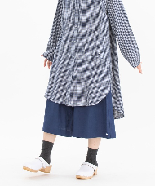 chanvre nop de nod（シャンブルノップドゥノッド）の「chanvre7分丈ガウチョ（その他パンツ・レディース・ブラック/ブルー/ダークブルー/キナリ・9）」の4枚目の写真