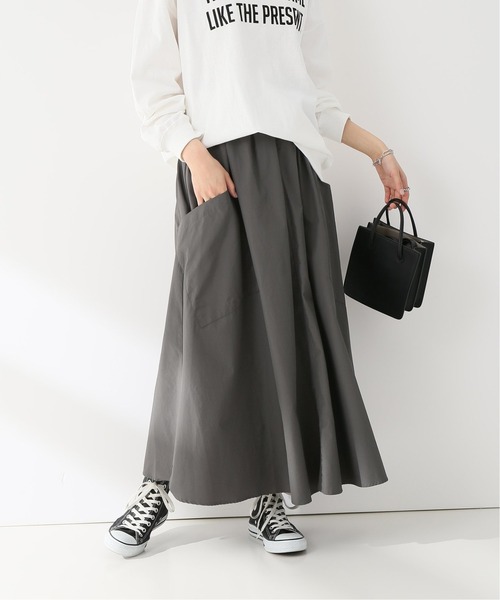 JOINT WORKS（ジョイントワークス）の「J-コットンナイロンフレアスカート（スカート・レディース・ブラック/オレンジ・FREE）」の2枚目の写真