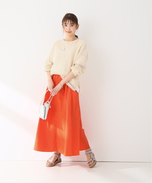 JOINT WORKS（ジョイントワークス）の「J-コットンナイロンフレアスカート（スカート・レディース・ブラック/オレンジ・FREE）」の3枚目の写真