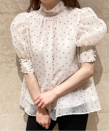 SNIDEL | ハーフスリーブオーガンジーブラウス(シャツ/ブラウス)